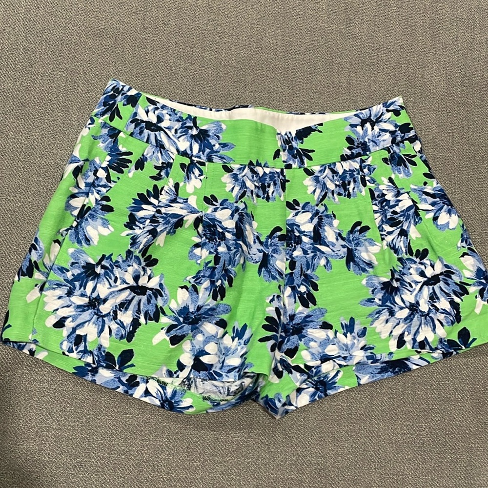 J Crew floral linen shorts